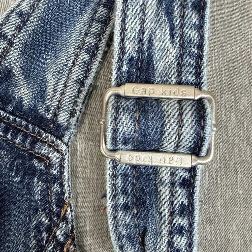Vintage Gap Kids Denim Overalls Blue Size Large (10) Unisex Minima Distress